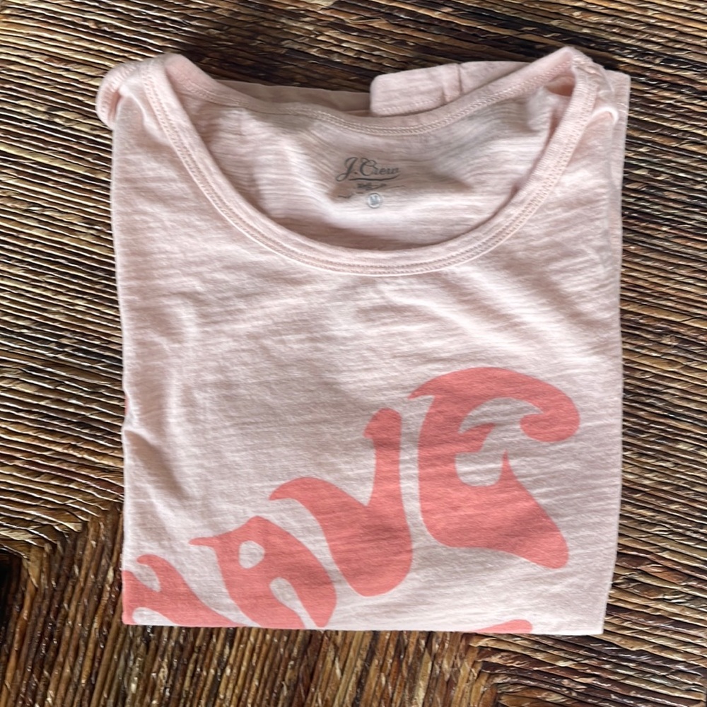 J. Crew pink wave of love tshirt